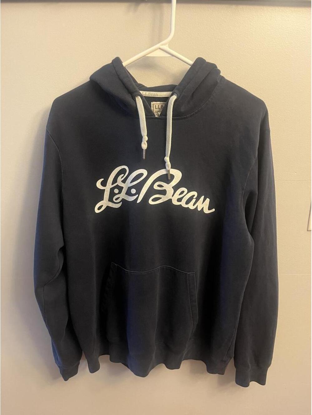 L.L.Bean Men's Navy and Blue Hoody